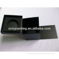 black luxury perfume box with logo stamping